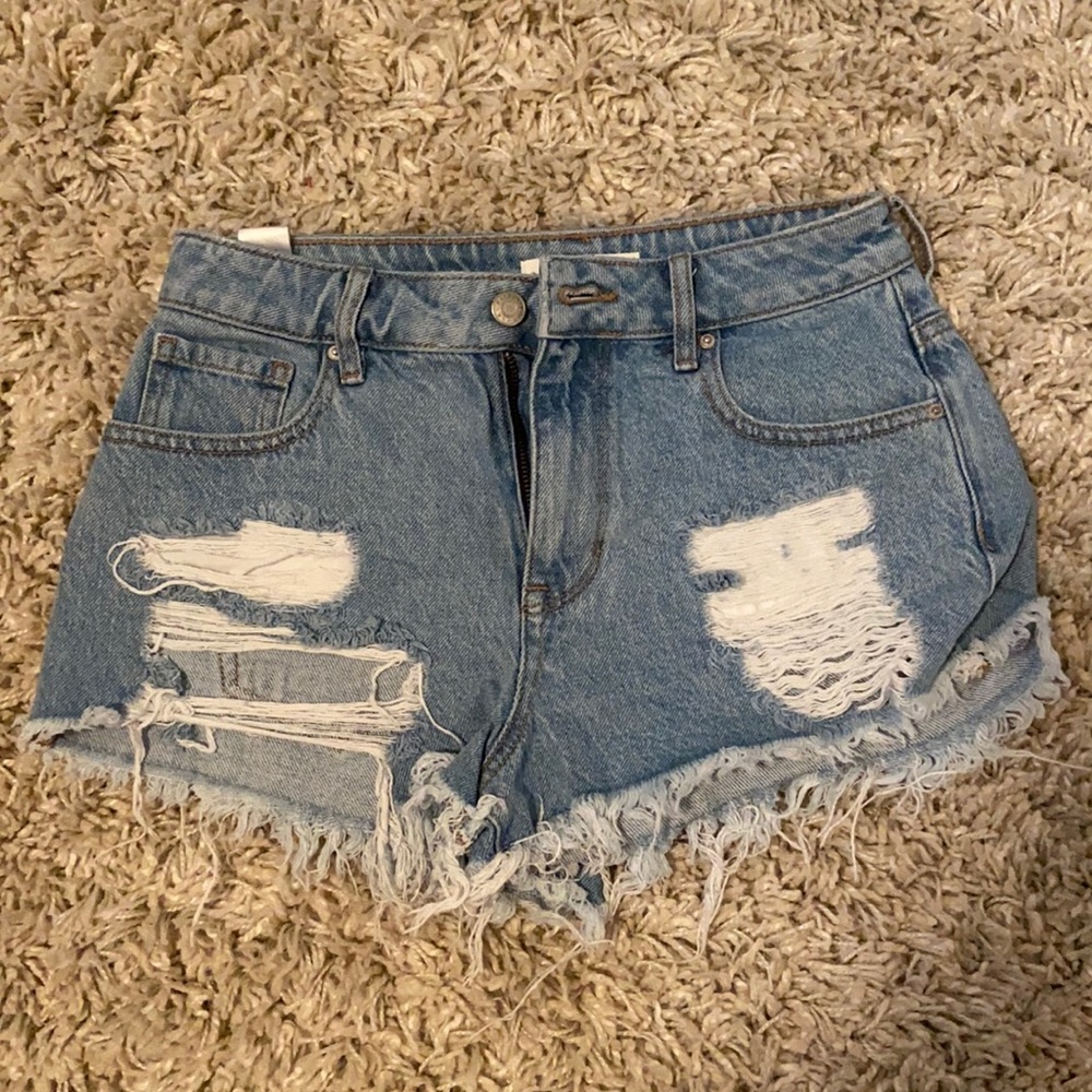 PACSUN high rise denim shorts